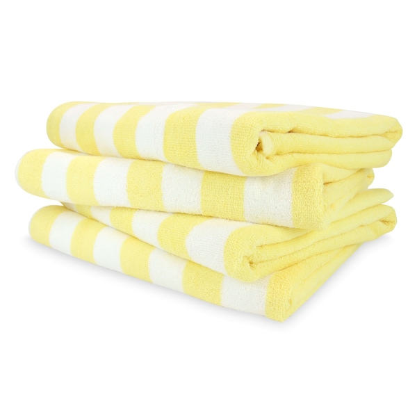 Monarch Brands California Cabana Towels, 30in x 70in, Yellow, 24PK CABANA-YL-CS - main